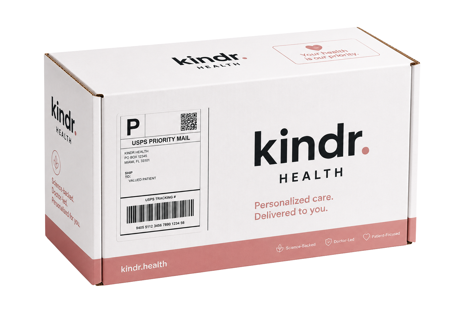 kindr Health personalized care shipping box