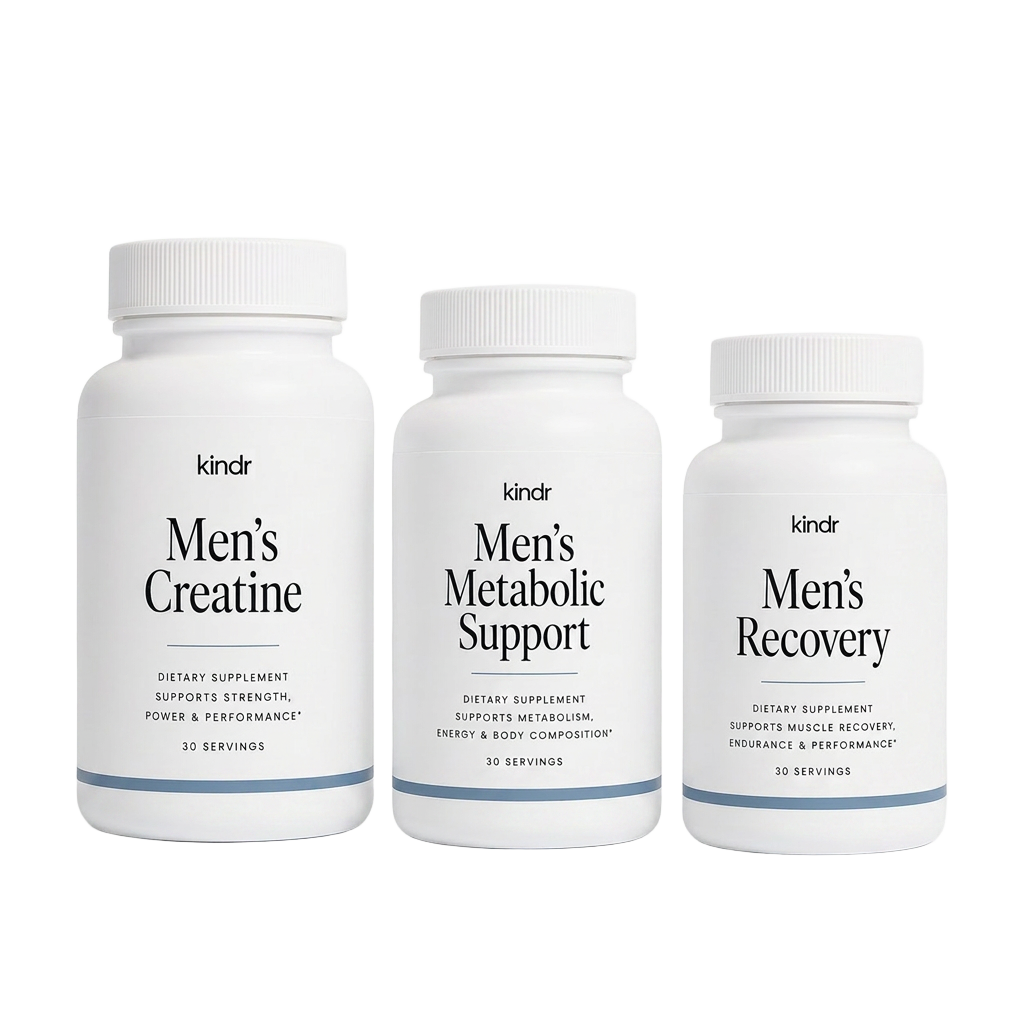kindr Men's Complete Stack — three bottles